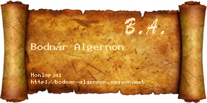Bodnár Algernon névjegykártya